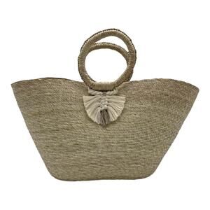 NEW CHISME women's palm beach woven tote bag in natural